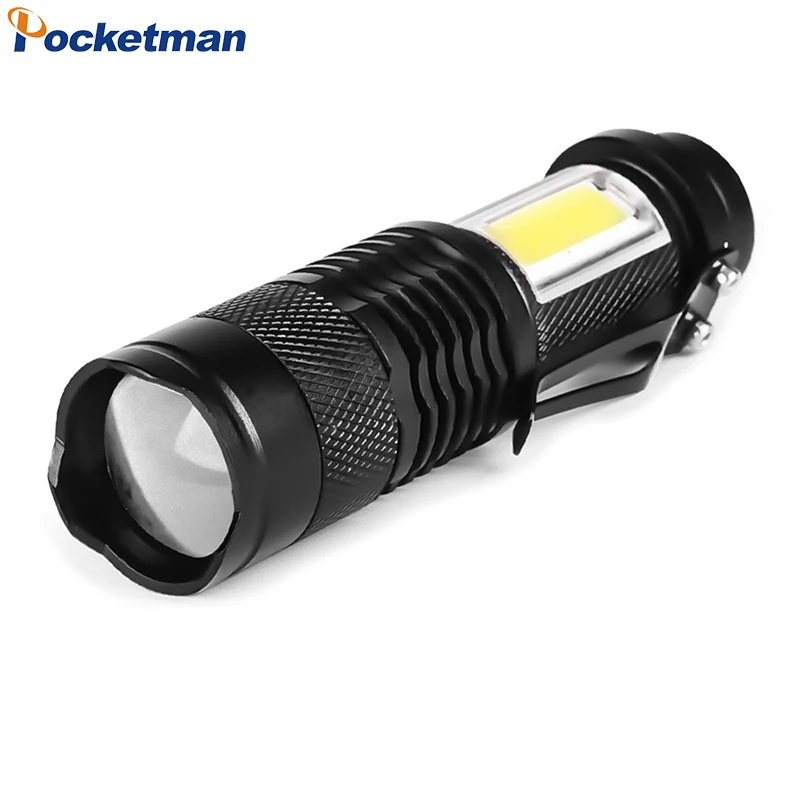 

Mini LED Flashlight Use XPE + COB lamp beads 100 meters lighting distance Used for adventure, camping, etc.