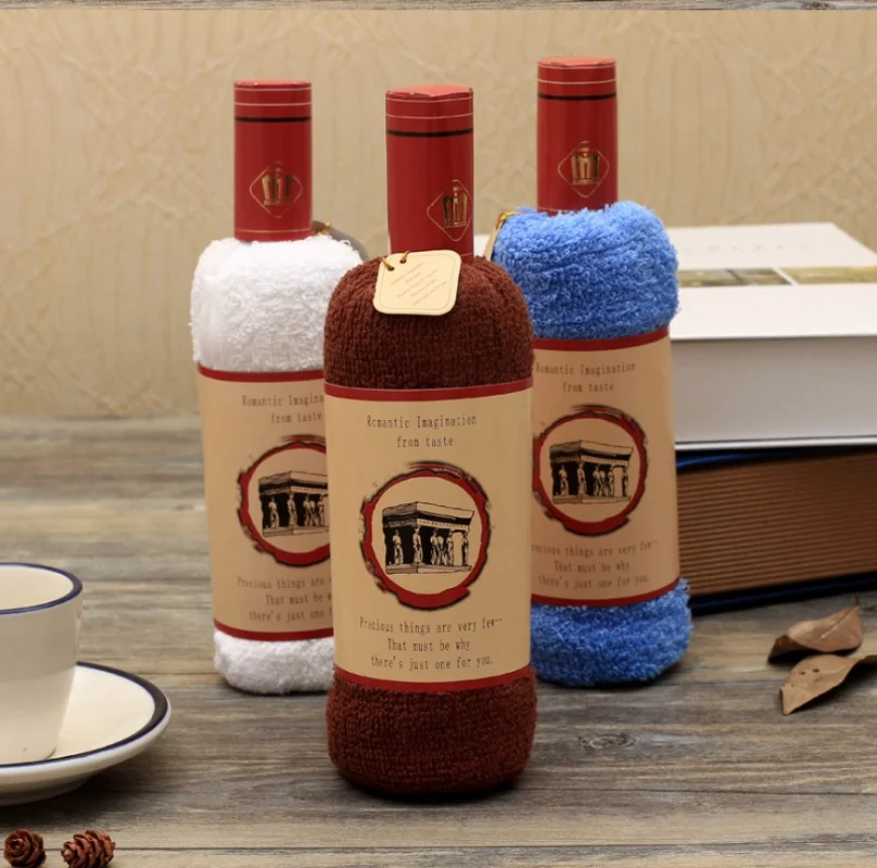 

100% Ultrafine Fiber Bath Towel Resell Red Wine Towel Cake Mother Day Gift Send Mom Dad Send Promotional