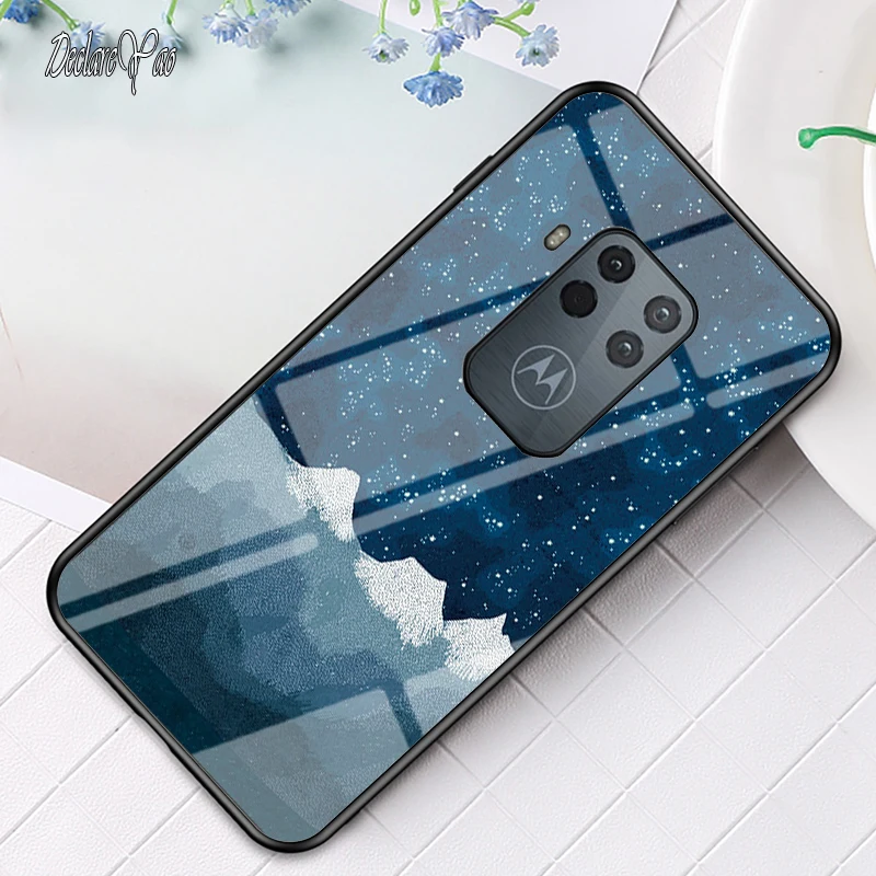 G7 Power Play чехол decareyao Glass Hard Coque для Moto One Zoom G5S Puls G6 Plus закаленное стекло Силиконовая