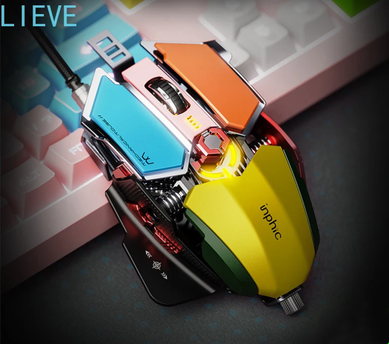 

Game Mouse, Pressure Gun, Weightless Metal USB Drive, Macro, Wired