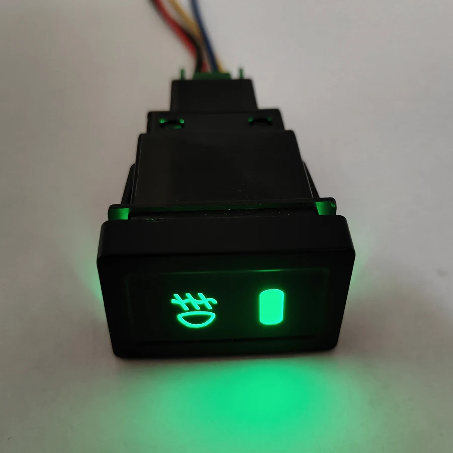 

1 шт., кнопка переключения автомобильных противотуманных фар для Suzuki Swift SX4 Grand Vitara 2006-2012 и т. д., с 4-проводной вилкой, зеленый светодиодный индикатор постоянного тока 12 В