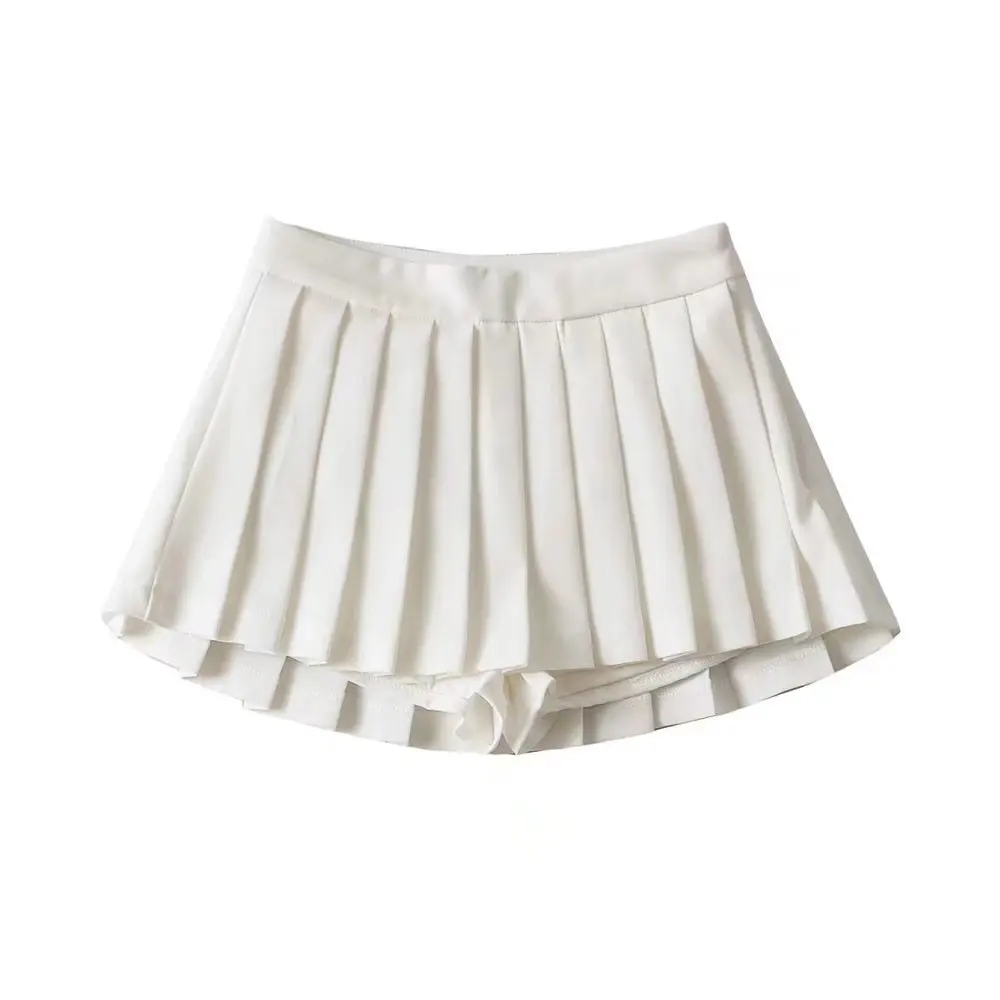 Summer High Waist Skirts Womens Sexy Mini Skirts Vintage Pleated Skirt Korean Tennis Skirts Short White Black images - 6