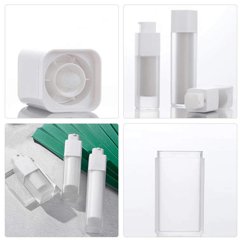 

4 Pcs Cream Sub Bottle Pump Type Travel Containers Pp Airless Lotion Vacuum Dispenser