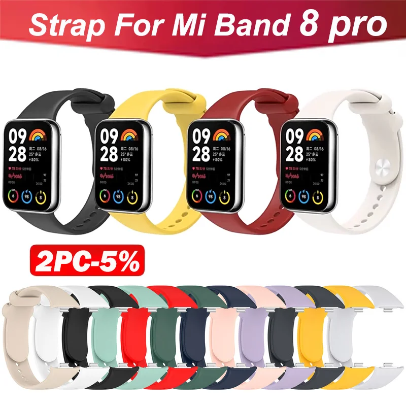 

Ремешок силиконовый для Xiaomi Mi Band 8 Pro, сменный Браслет для смарт-часов Mi Band 8 Pro, аксессуары для наручных часов