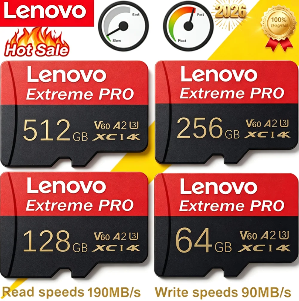 Фото Высокоскоростная карта памяти Lenovo SD Micro SD UHS-II V60 Professional для ноутбуков, экшн-камер, игровых дронов - 512 ГБ, 256 ГБ, 128 ГБ, 64 ГБ №1