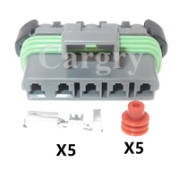 1 set 5p auto connector assembly 12084891 car wiring harness adapter automobile wire socket waterproof connector
