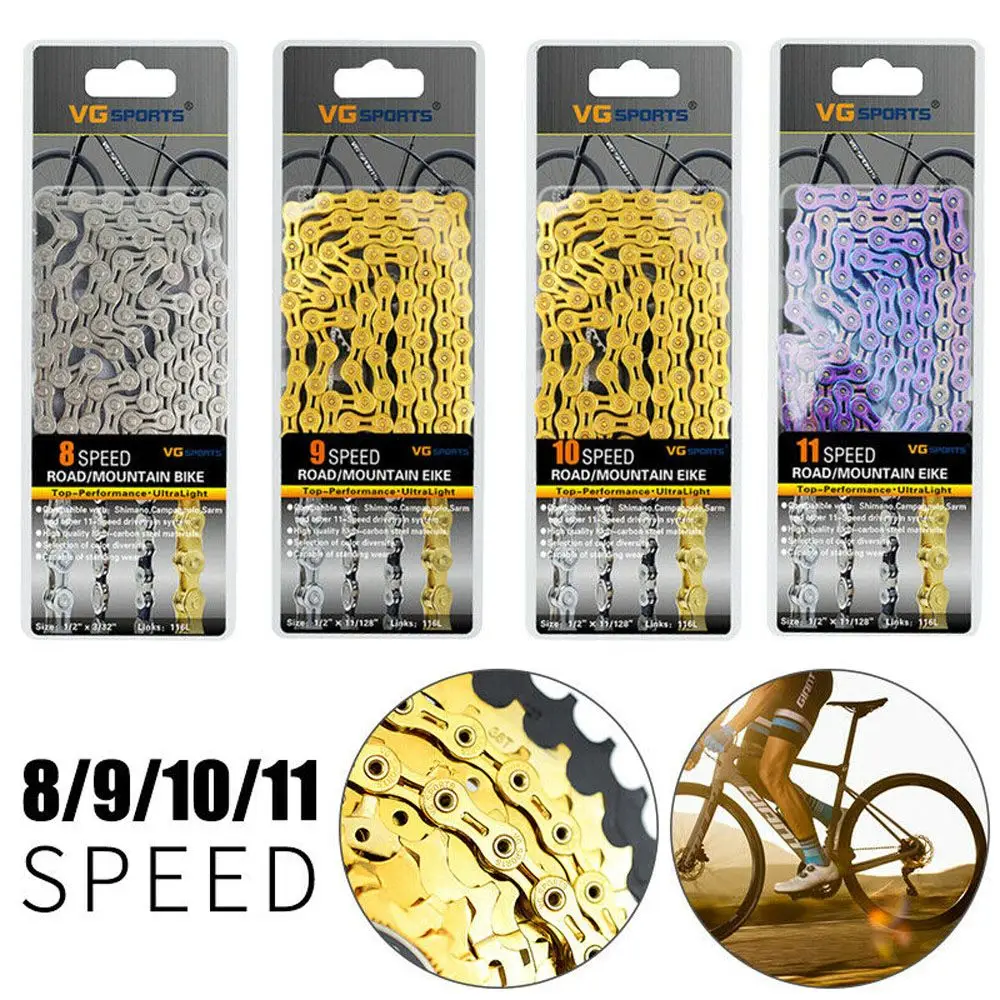 

Hybrid Cycle Cycling Road Bike 8/9/10 11 speed Half Hollow Chain Bike Chains Bicycle Accessories Bicycle Parts Bicycle Chains