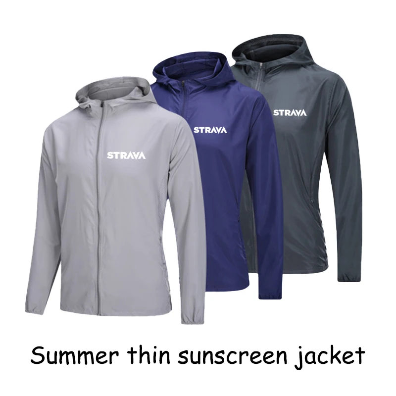 

Strava Cycling Men's Windbreaker Mountain Bike Breathable Riding Racing Off Road Bicycle Clothing Windproof Durable Mtb Jacket