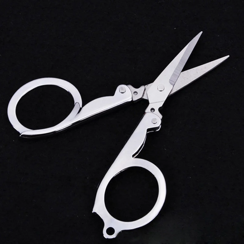 

Durable Folding Scissors Medium Trip Foldable Carry-on Portable Small Scissors School Home Office Art Supplies Accessories