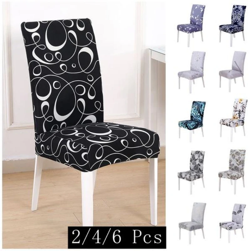 

Plant Geometric Chair Covers Spandex Elastic Stretch Decoration Chair Dining Seat Cushion Anti-dirty Washable Chair Slipcover