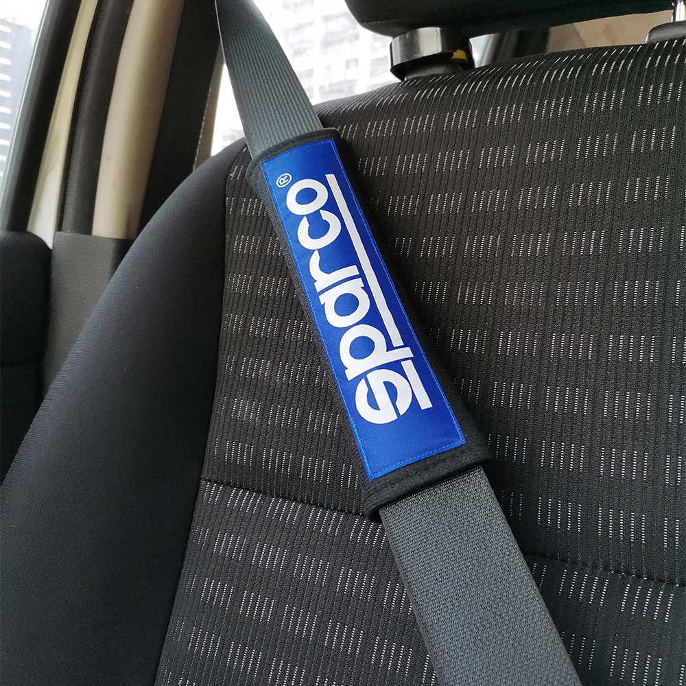 

Модные хлопковые подкладки для ремня безопасности в стиле SPARCO, 2 шт., универсальные автомобильные аксессуары для защиты плеч водителя