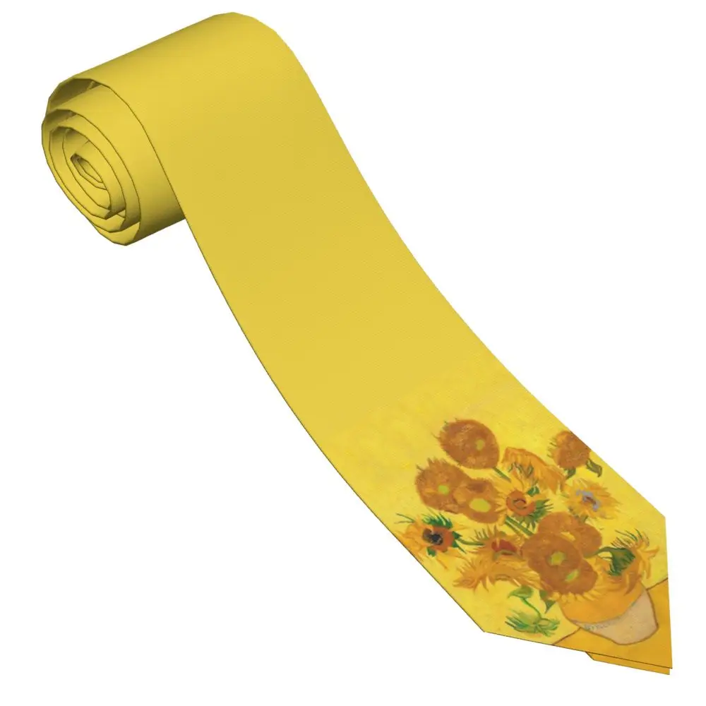 

Vincent Van Gogh Sunflowers Unisex Necktie Casual Polyester 8 cm Narrow Neck Ties for Men Shirt Accessories Cosplay Props