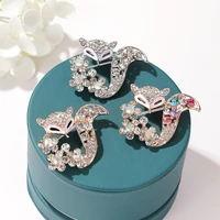 2022 ladies brooch womens simple fashion fox diamond corsage sweater coat accessories brooch animal party wedding brooches pin