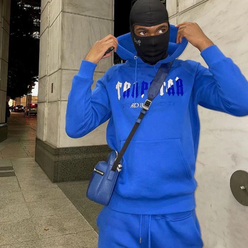 

London Trapstar Tracksuit Set Top Quality Embroidered Sweatshirt Spring High Street Hoodie Casual Loose Long Sleeve Men Suit