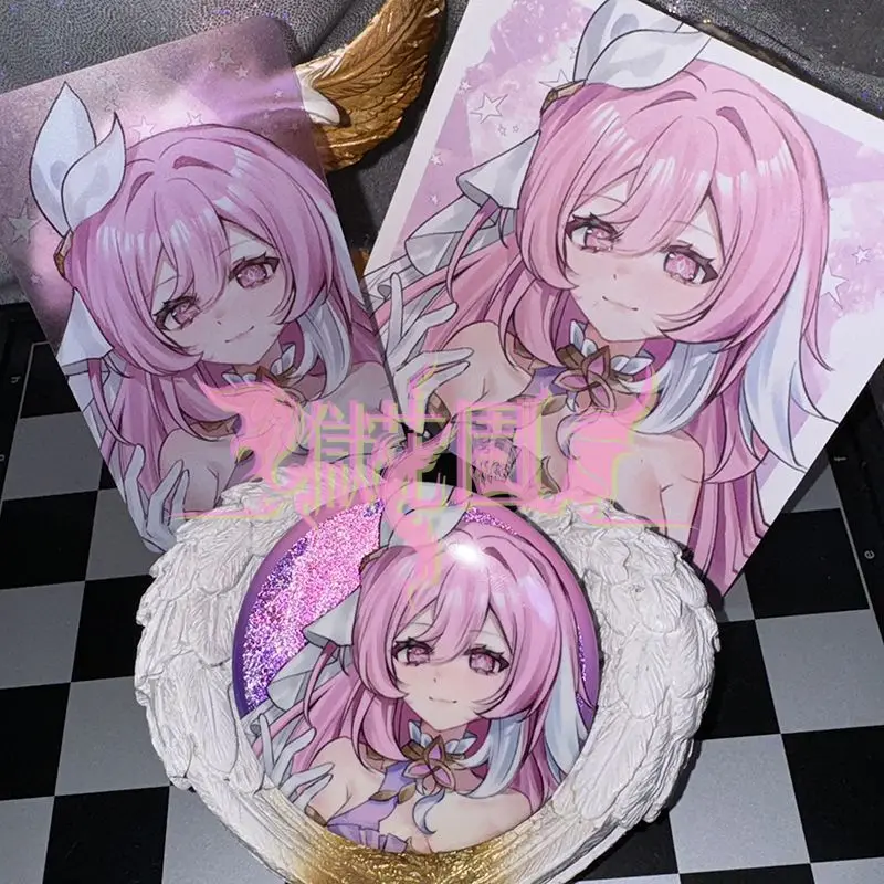 Аниме Honkai Impact 3rd оригинал эго Элисия веер работает прозрачная карта фотография