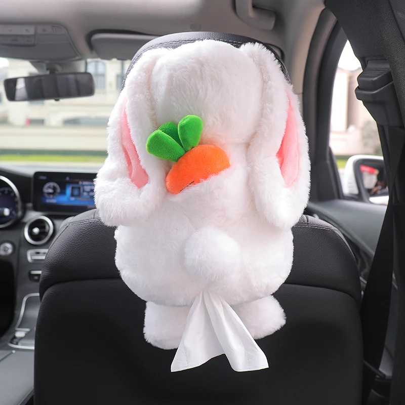 

Новое поступление, мультяшный плюшевый милый кролик в виде моркови, автомобильный подлокотник, заднее сиденье, бумажный ящик