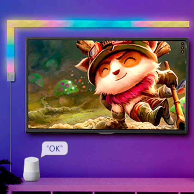 Фото Banqcn сращивание Wi-Fi музыкальная светодиодная лента DIY RGB красочная игровая комната умная атмосфера домашняя панель световая панель №4