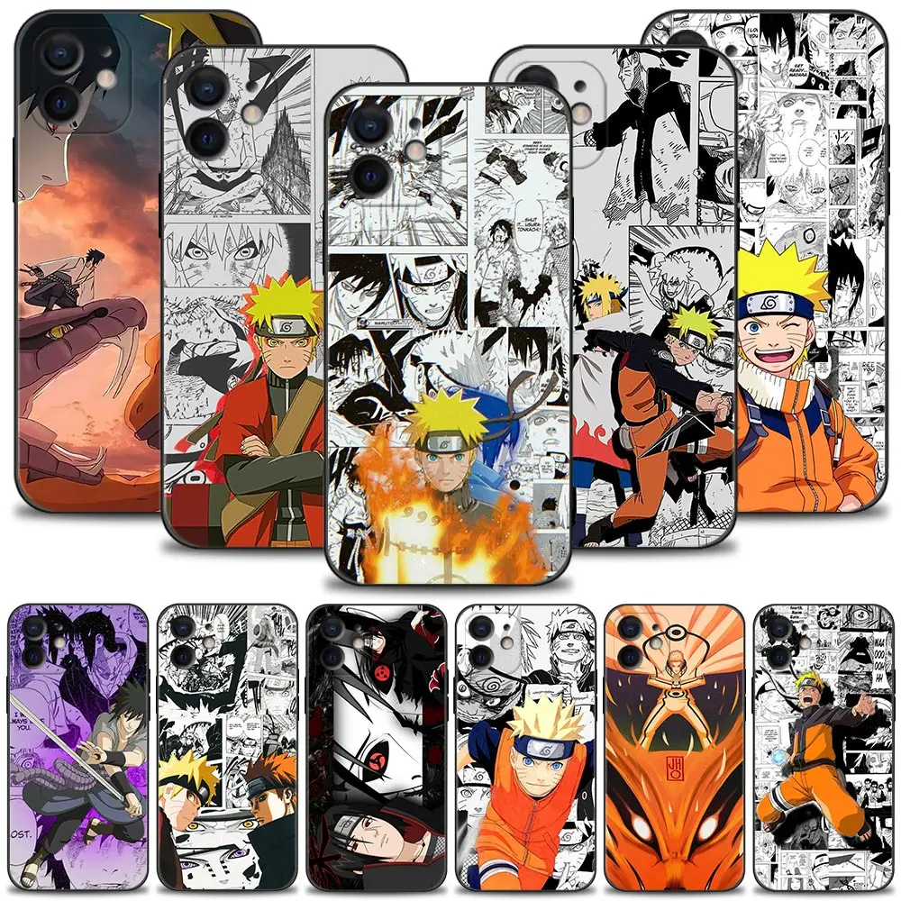 

Phone Case for iPhone 13 12 11 Pro Max 13mini XR X XS 8 7 6 6S Plus 5 5S SE 12mini Cover Silicone Bumper Naruto Evolution