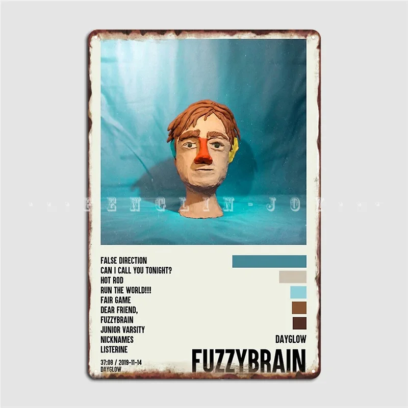 

Fuzzybrain Dayglow Poster Metal Plaque Pub Mural Customize Wall Decor Tin Sign Poster