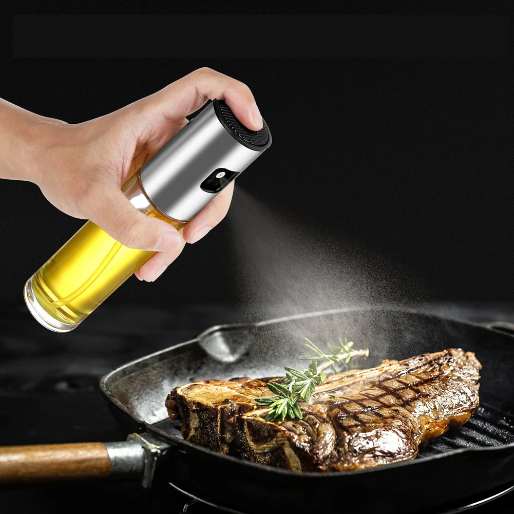 

Stainless Steel Olive Oil Sprayer Bottle, Pump Oil Pot, Leak-proof Grill BBQ Sprayer Oil Dispenser, BBQ Cookware Tools