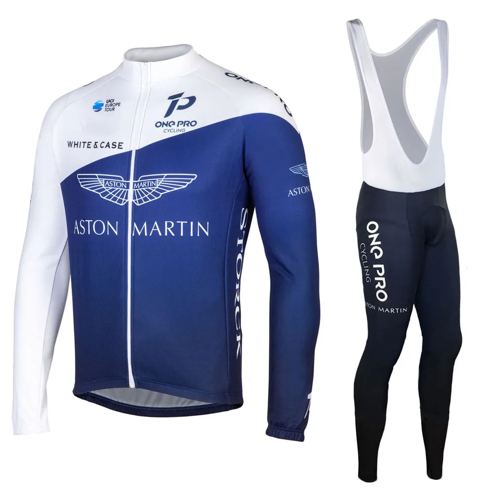

2023 велосипедная Джерси Aston Martin с длинным рукавом, синяя зимняя одежда, костюм, горный велосипед, Дорожные Брюки, нагрудник, одежда, Майо