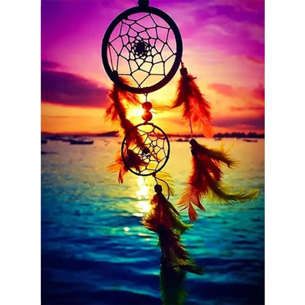 

DIY Diamond Painting Set 5D Diamond Embroidery Art Wind Chime Picture Home Wall Decoration Children DIY Handicraft Set Gift