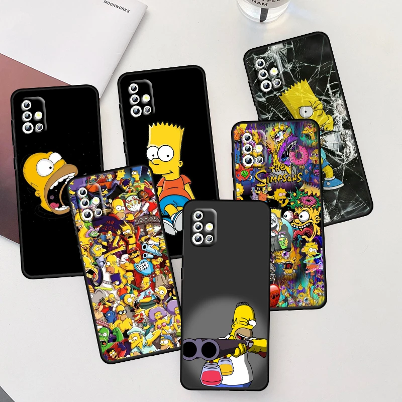 

The Simpson Cartoon For Samsung A91 A81 A71 A51 A41 A331 A21 A04 A02 A01 Core 4G 5G Silicone Soft Black Phone Case Coque Capa