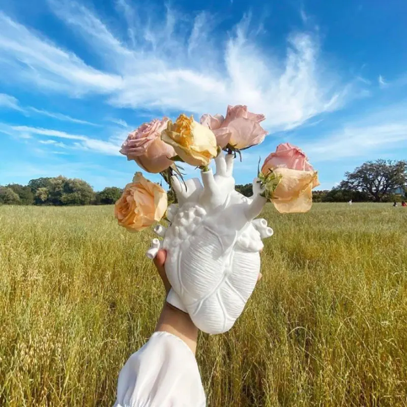 Скандинавское моделирование анатомическая ваза для цветов в форме сердца