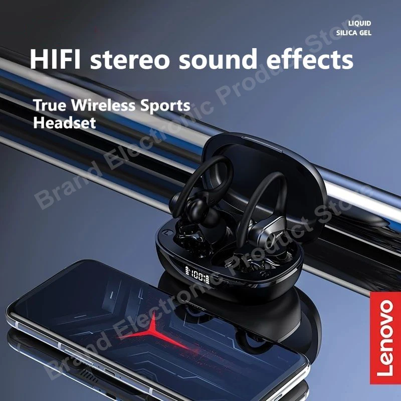 Оригинальные спортивные TWS наушники Lenovo LP7 LP75 с микрофоном Bluetooth V5.3 беспроводные