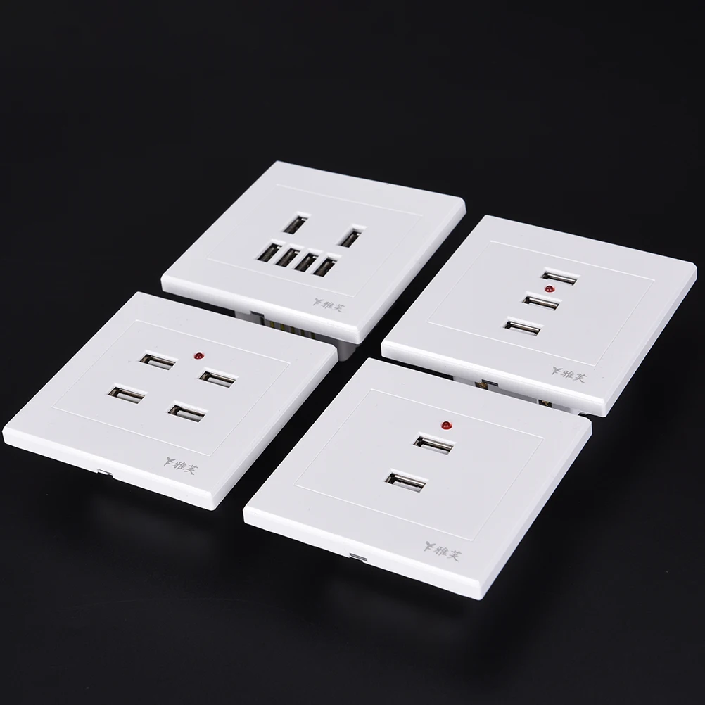 

DC 2/3/4 Ports USB 5V 3.1A Electric Wall Charger Dock Station Socket Power Outlet Panel Plate Switch Power Adapter Plug