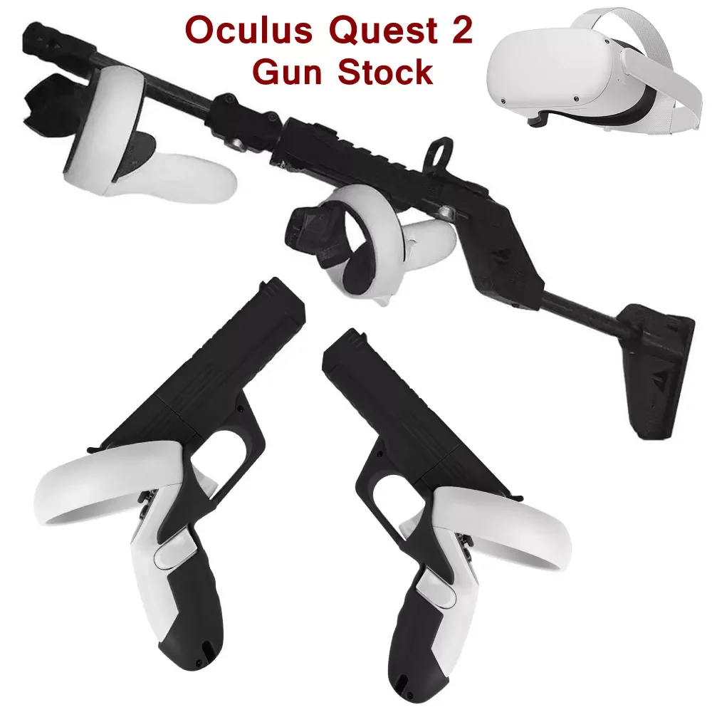 

For Oculus Quest 2 Gun Stock Enhanced FPS Gaming Experience Pistol Whip VR Game Gun Case Controllers For Oculus Quest 2 Headset