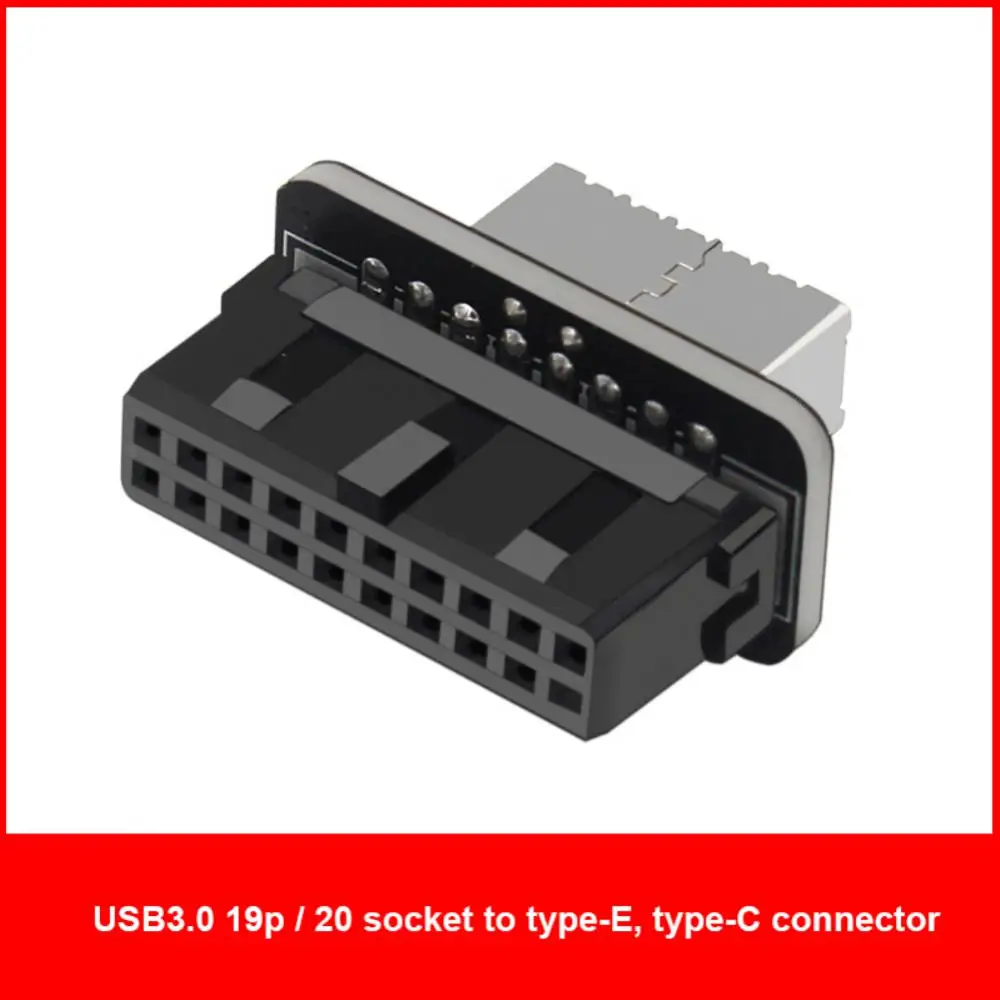 

Usb3.0 / 3.1 Usb3.019p / 20p Turn Type-e90 Degree Adapter Stable 19pin Interface Motherboard 10cbps Typec Plug-in Port