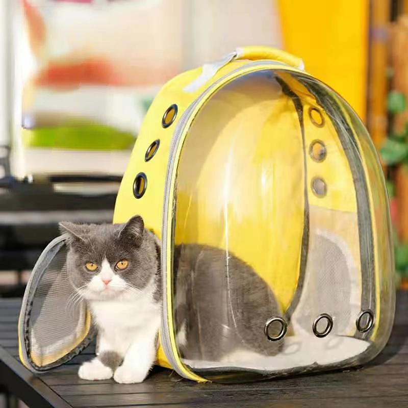 

Cat Backpack Puppy Outdoor Portable Travel Space Capsule Cage Breathable Shoulder Bag Small Animal Dog Carrier Bag Pet Supplies