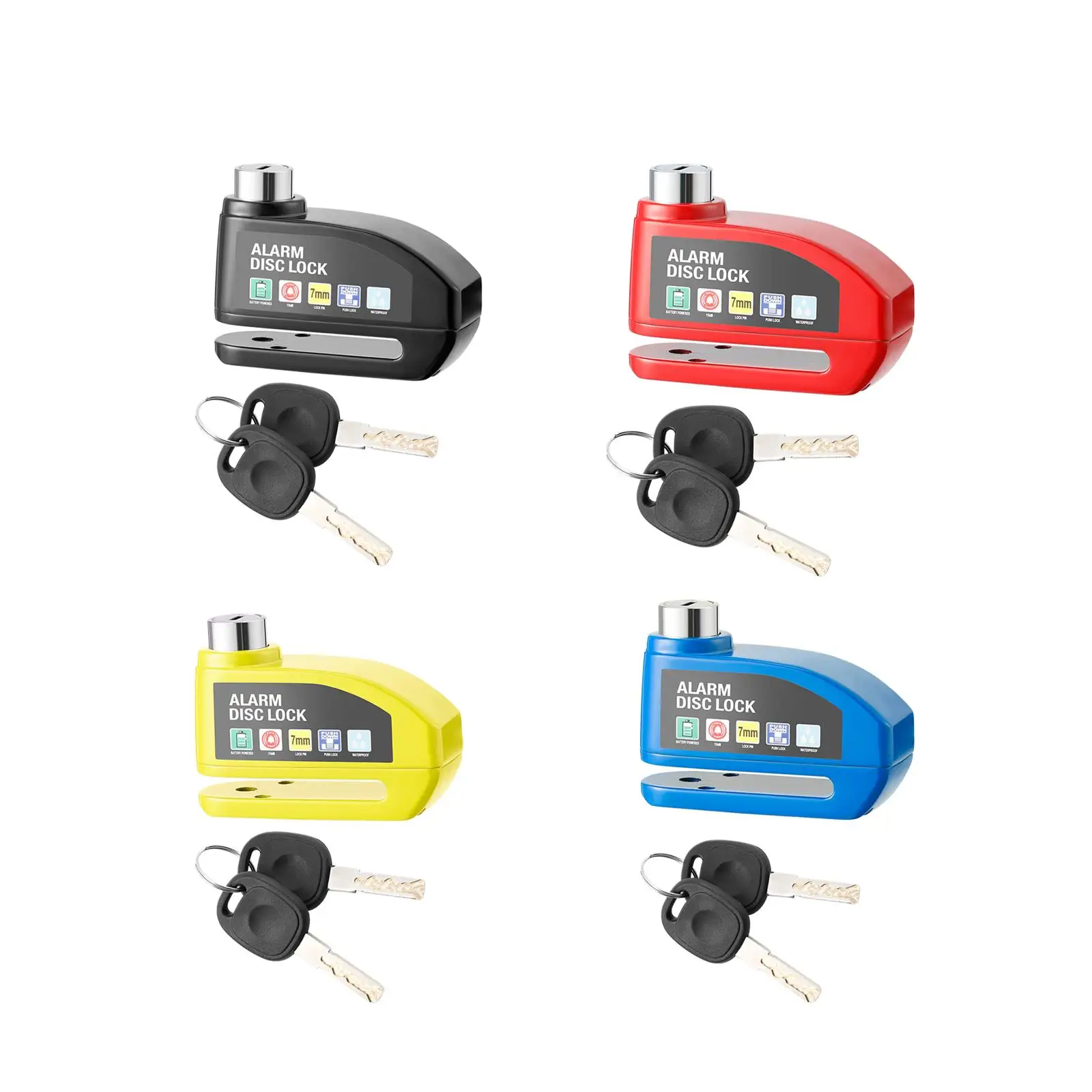 

Motorcycle Alarm Disc Brake Lock Motorcycle Lock Accessories 130dB Alert Sound with Keys Wheel Disc Lock for Motorcycle