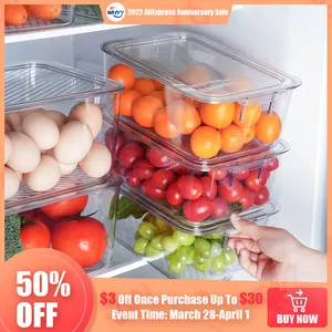 whyy transparent refrigerator organizer food storage boxes egg box fresh keeping with cover for kitchen tool gadgets accessories free global shipping
