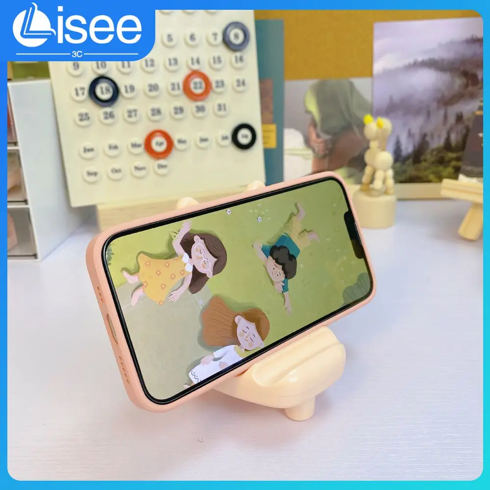

Desktop Mobile Phone Holder Beautiful Portable Phone Stand Plastic Cartoon Lazy Person Holder Creative Desk Bracket 3.5-13 Inch