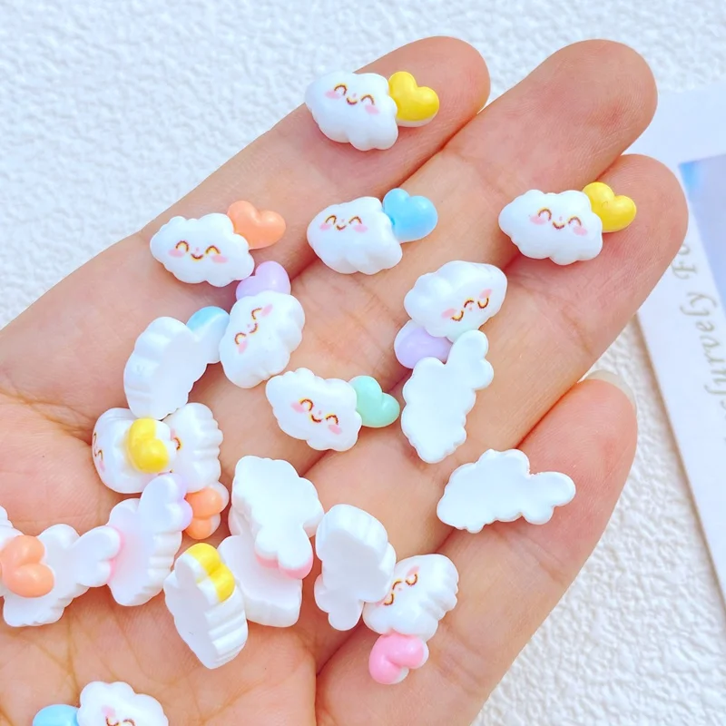 30 шт. новые милые смолы 10*114 мм мини-облака серии с плоской задней частью