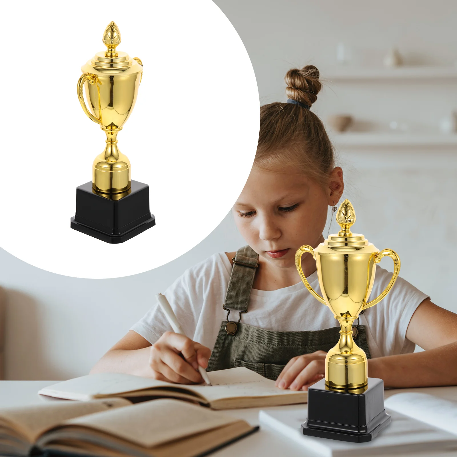 

Children's Trophy Delicate Cup Plastic Decorative Prize Prizes Kids Decorate Award Multi-function Toddler Football Soccer