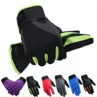 Перчатки унисекс для сенсорных экранов, зимние теплые велосипедные перчатки, спортивные перчатки с закрытыми пальцами для велосипеда, велосипеда, лыжного спорта, пешего туризма, мотоцикла