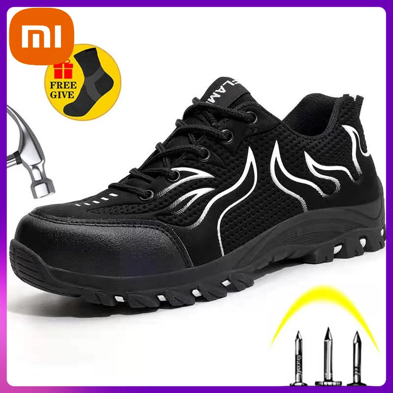 

Xiaomi Ultra-Light Men Steel Toe Cap Brand Safety Shoes Boots Women Work Sneakers Breathable Work Shoe