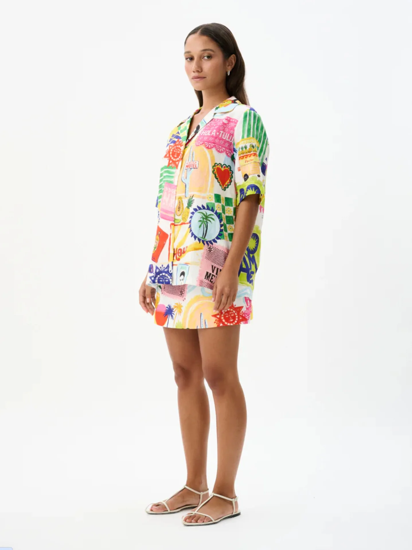 Женский пляжный комплект из 2 предметов Повседневная Блузка с коротким рукавом и