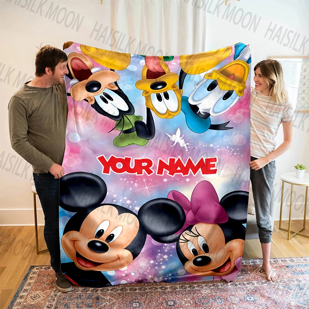 1 шт. одеяло с принтом Микки Мауса и друзей на заказ всесезонное универсальное для