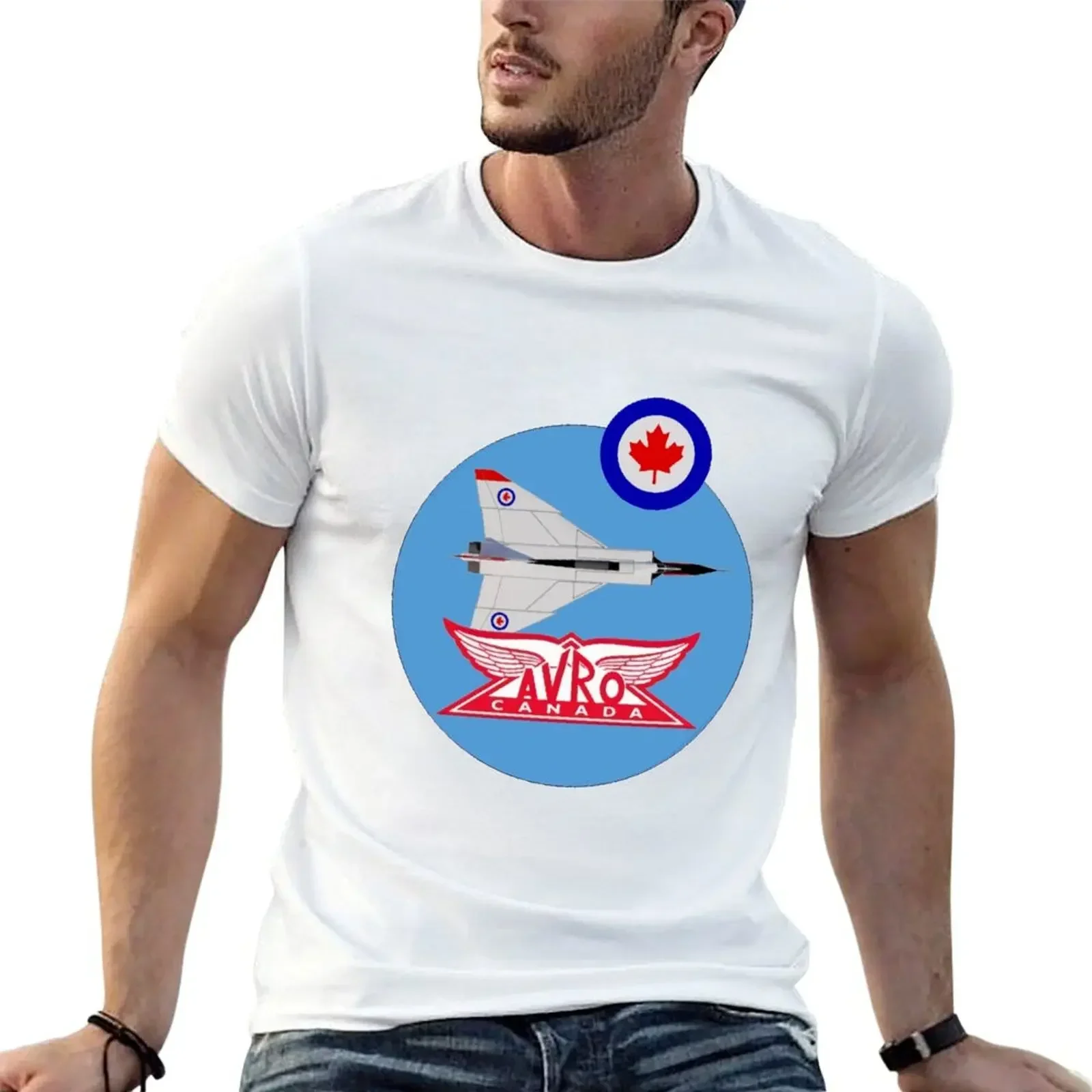 Футболка с логотипом Avro Arrow Canadian Roundel летний топ милая одежда синие арховные