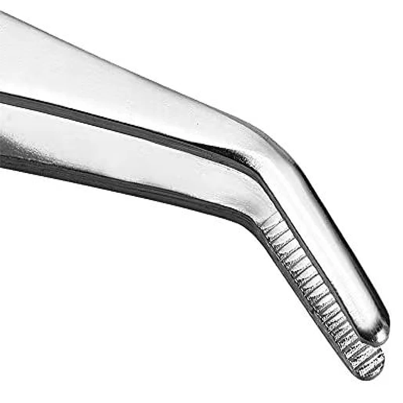 Нескользящий Изогнутый пинцет из нержавеющей стали для налокотников и ресниц