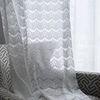 modern simple curtains for living room bedroom european style rural style pure color fashion voile tulles product customization