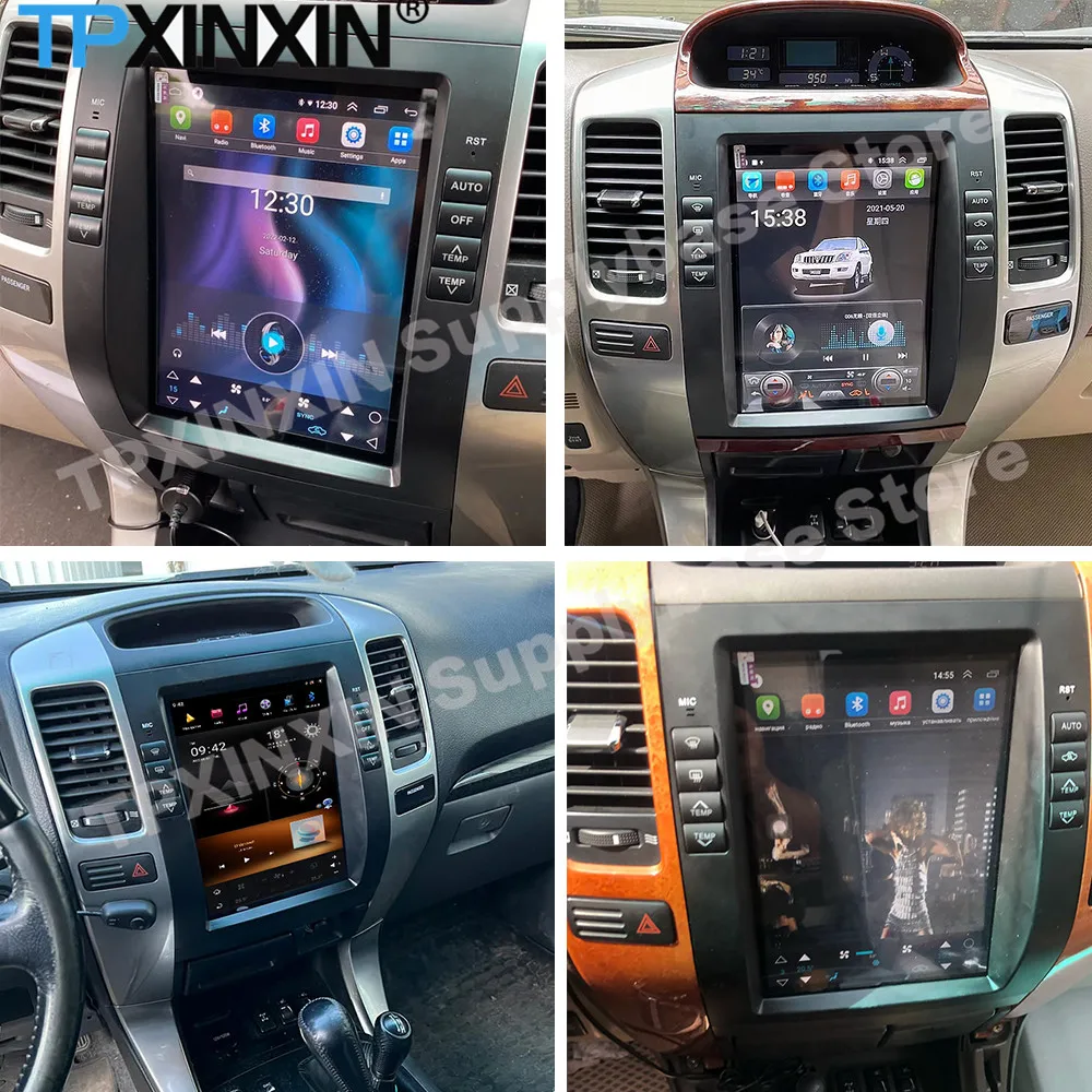 Qualcomm Tesla стерео Android 11 для Lexus GX470 Toyota Prado 2002 2003 2004 2005 2006 2007 2008 2009 GPS приемник головное