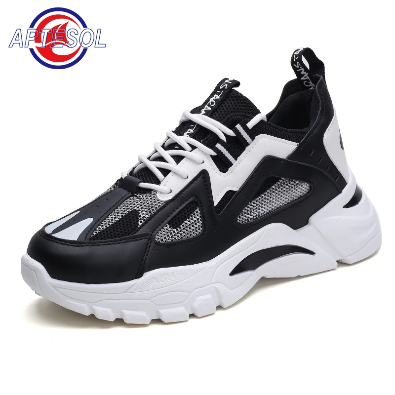 

APTESOL Breathable Men's Casual Shoes Lightweight Tennis PU Leather Shoe Spring Summer Outdoor Walking Sneakers Chaussure Homme
