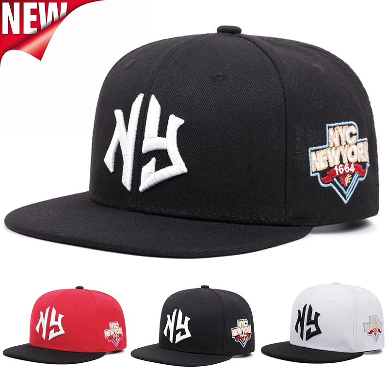 Мужская Модная Шляпа Snapback С Вышитыми Буквами NY1664 Регулируемая Уличная