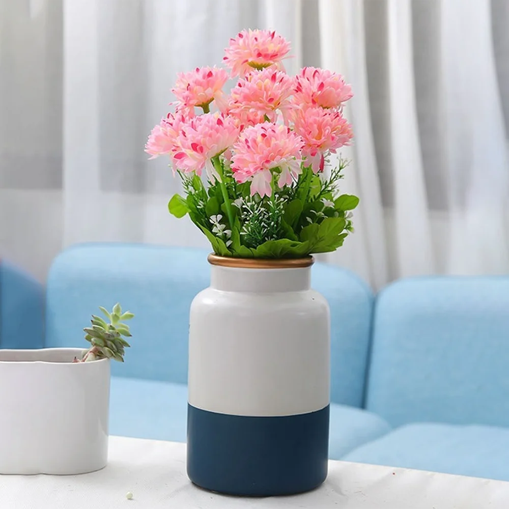 

1 Bunch Artificial Daisy Flower Living Room Decoration Plants Pots For Diy Wedding Home Office Decor Accessories Fake Plants