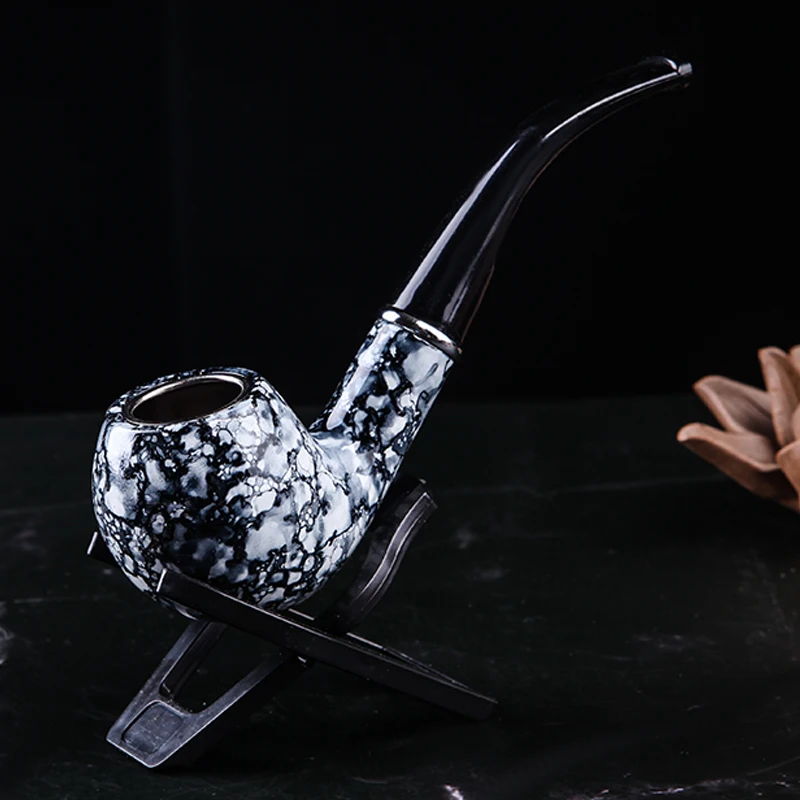 New Stone Style Tobacco Pipe Cigarette Durable Cigar Pipes Smoking Gift for Family Friend Smoke With Retail Pack CF702 |